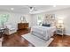 Spacious bedroom with furniture, a ceiling fan and lots of natural light at 300 Hugh Crocker Rd, Matthews, NC 28104