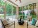 Relaxing sunroom with comfortable seating, large windows and views of the outdoors at 3825 Mountain Cove Dr, Charlotte, NC 28216