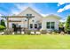 Green backyard with a outdoor dining area and kitchen at 4321 Tucker Chase Dr, Midland, NC 28107