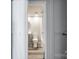 Bathroom entrance showing the updated finishes at 7129 Stonington Ln, Charlotte, NC 28227
