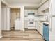 A newly renovated kitchen with shaker cabinets and new appliances at 7129 Stonington Ln, Charlotte, NC 28227