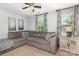 Cozy living room with a comfortable sectional sofa and stylish decor at 7318 Agnew Dr, Charlotte, NC 28278