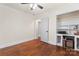 Comfortable bedroom with hardwood floors and a built-in closet providing ample storage at 851 Gist Rd, Rock Hill, SC 29732
