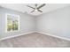 Neutral bedroom showcasing carpet, trim, and natural light from a window at 11109 Amur Ct, Charlotte, NC 28262