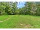 Expansive green backyard surrounded by lush trees, creating a private outdoor space at 1154 Stringfellow Rd, Chester, SC 29706