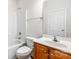 This bathroom includes a bathtub and vanity with sink at 14426 Harvington Dr, Huntersville, NC 28078