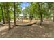 Community playground nestled among mature trees, providing a shaded area for children to play at 14426 Harvington Dr, Huntersville, NC 28078