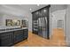 Elegant kitchen showcases stainless steel appliances, including a built-in oven and refrigerator at 19614 Meta Rd, Cornelius, NC 28031