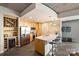Modern kitchen features stainless appliances, quartz countertops and wine storage at 210 N Church St # 2613, Charlotte, NC 28202