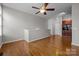 Spacious living area with hardwood floors offering ample space for living and entertaining at 2125 Southend Dr # 448, Charlotte, NC 28203
