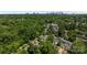 Beautiful aerial view of neighborhood with lush greenery, trees, and a distant city skyline backdrop at 2925 Westfield Rd, Charlotte, NC 28209