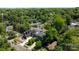 Aerial view of the landscaped property with multiple cars, sidewalks, and surrounded by mature trees at 2925 Westfield Rd, Charlotte, NC 28209