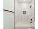 Stylish bathroom with subway tile shower and classic fixtures at 322 S Hill St, Gastonia, NC 28052