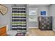 Charming bathroom featuring a baseball theme, vanity, shower with baseball striped curtain, and tile flooring at 3440 17Th Ne Ave, Hickory, NC 28601