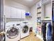 Well-equipped laundry room with modern washer and dryer, ample storage, and practical design at 4608 Morrowick Rd, Charlotte, NC 28226