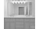 Well-lit bathroom with double vanity, large mirror, and ample storage at 505 Kemp Rd, Mooresville, NC 28117