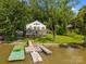 Gorgeous waterfront home with an airy back deck and a dock perfect for boating or fishing at 1077 Jackson Rd, Fort Lawn, SC 29714