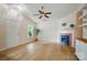 Spacious living room with a cozy fireplace and new flooring at 1162 Willet Dr, Rock Hill, SC 29732