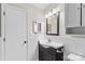 Well-lit bathroom features a vanity with storage and mirrors at 1228 Archdale Dr # H, Charlotte, NC 28217