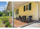 A cozy covered back porch, with seating, offers a relaxing outdoor space at 1302 N Ellis St, Salisbury, NC 28144
