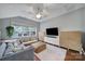 Bright living room with a ceiling fan, comfortable seating, and ample natural light at 1713 Allen St, Charlotte, NC 28205