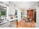 Bright kitchen features stainless appliances and hardwood floors at 200 Cleveland Ave, Shelby, NC 28150
