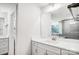 Modern bathroom featuring white cabinets, white countertops, and modern fixtures at 2011 Cedar Falls Dr # 71, Waxhaw, NC 28173