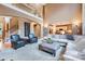 Open-concept living room with a staircase and view of the kitchen at 2215 Maycroft Dr, Charlotte, NC 28262