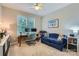 Well-lit home office space with neutral walls, comfortable seating, and large window at 2215 Maycroft Dr, Charlotte, NC 28262