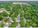 A high shot shows many houses surrounded by lush trees in the neighborhood at 226 Union S St, Concord, NC 28025