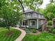 Well-maintained green two-story home with a lovely front yard and mature trees at 226 Union S St, Concord, NC 28025