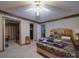Spacious bedroom with a ceiling fan, complemented by carpeted floors at 3750 Turner Rd, Clover, SC 29710