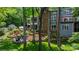 Beautiful backyard featuring a fire pit and lush gardens, creating a serene outdoor retreat at 4647 16Th Street Ne Pl, Hickory, NC 28601