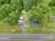 Aerial view of a property with an inviting pool, RV parking, and spacious yard at 5240 Old Monroe Rd, Indian Trail, NC 28079