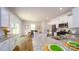 This kitchen features granite counters, stainless appliances, and dining area at 545 Stroupe Rd, Gastonia, NC 28056