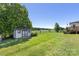 Charming backyard featuring a storage shed, wooden fence, and a glimpse of a serene pond at 5710 Lander Benton Rd, Unionville, NC 28110