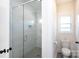 Modern bathroom with glass shower and separate toilet area at 5777 Stephanie St, Charlotte, NC 28212