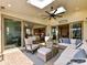 Stylish covered patio with an open design, seamless indoor-outdoor living, and comfortable seating area at 6274 Chimney Bluff Rd, Lancaster, SC 29720