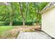 Grassy backyard with trees and landscaping at 10421 Columbia Crest Ct, Charlotte, NC 28270