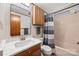 Functional bathroom featuring a tiled shower/tub and a vanity with a modern countertop at 105 Carrie Ln # 3, Cherryville, NC 28021