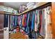 Walk-in closet with hanging rods, shelving, and ample storage space for clothes and accessories at 105 Carrie Ln # 3, Cherryville, NC 28021