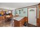 Cozy kitchen featuring an island, wood cabinets, and an adjacent dining area with a round table at 105 Carrie Ln # 3, Cherryville, NC 28021