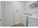Laundry room featuring a door to the backyard with washer and dryer hookups at 12317 Panthersville Dr, Charlotte, NC 28269