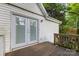 Outdoor deck area with double doors at 1407 Jodhpur Ct, Charlotte, NC 28212