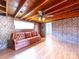 Finished basement features a brick wall, and an exterior view at 1468 Hilltop St, Albemarle, NC 28001