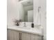 Compact bathroom featuring a modern vanity with sink and a large mirror at 1533 Briar Creek Rd # A, Charlotte, NC 28205