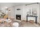Inviting living room featuring a fireplace, comfortable seating, and an open layout at 1533 Briar Creek Rd # A, Charlotte, NC 28205
