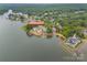 Lakefront aerial showcasing waterfront property with docks and serene surroundings at 16108 Woolwine Rd, Charlotte, NC 28278