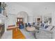 Spacious living room with high ceilings, detailed trim, and ample seating at 16108 Woolwine Rd, Charlotte, NC 28278