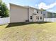 Spacious backyard with a patio offers ample space for relaxation or outdoor entertaining at 17204 Caldwell Track Dr, Huntersville, NC 28078
